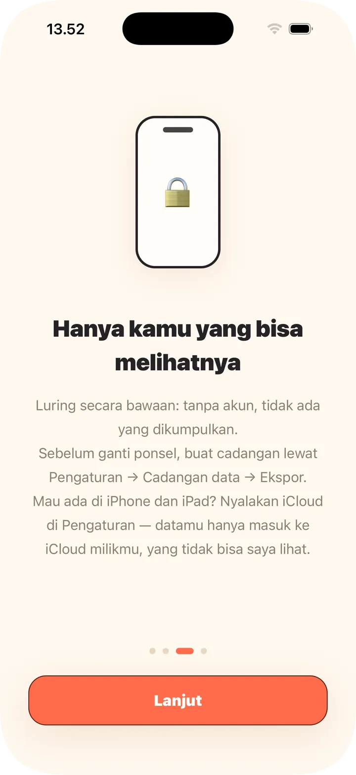 Luring secara bawaan, tanpa akun; iCloud opsional