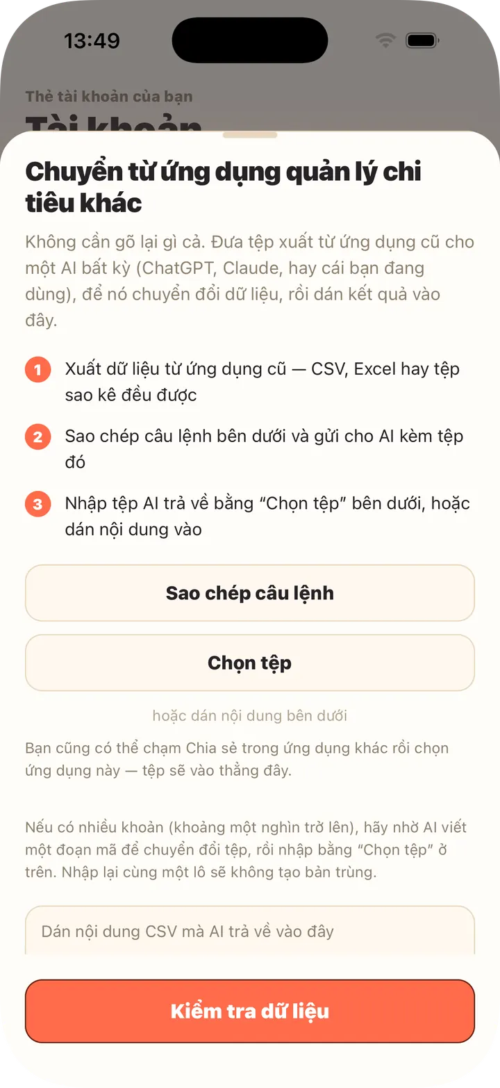 Để AI chuyển đổi — dán vào hoặc chọn tệp